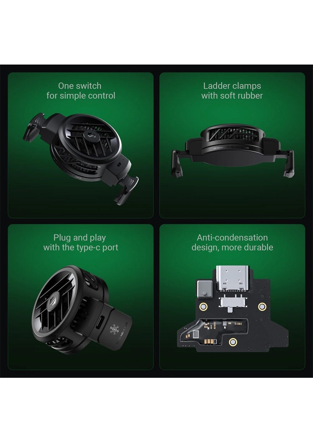 Phone Cooler - Dual Cooling Fan for iPhone Android