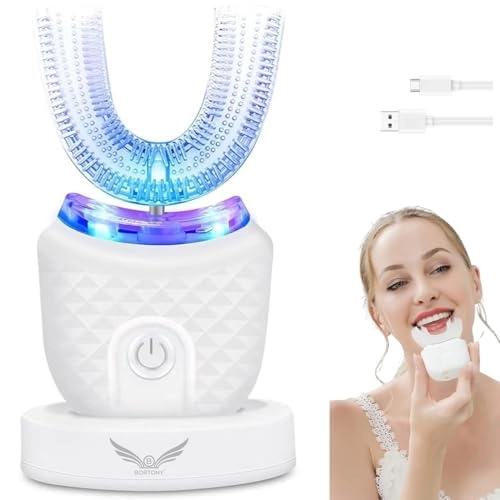 U shape Ultrasonic toothbrush - 360° Silicone 300mAh Rechargeable