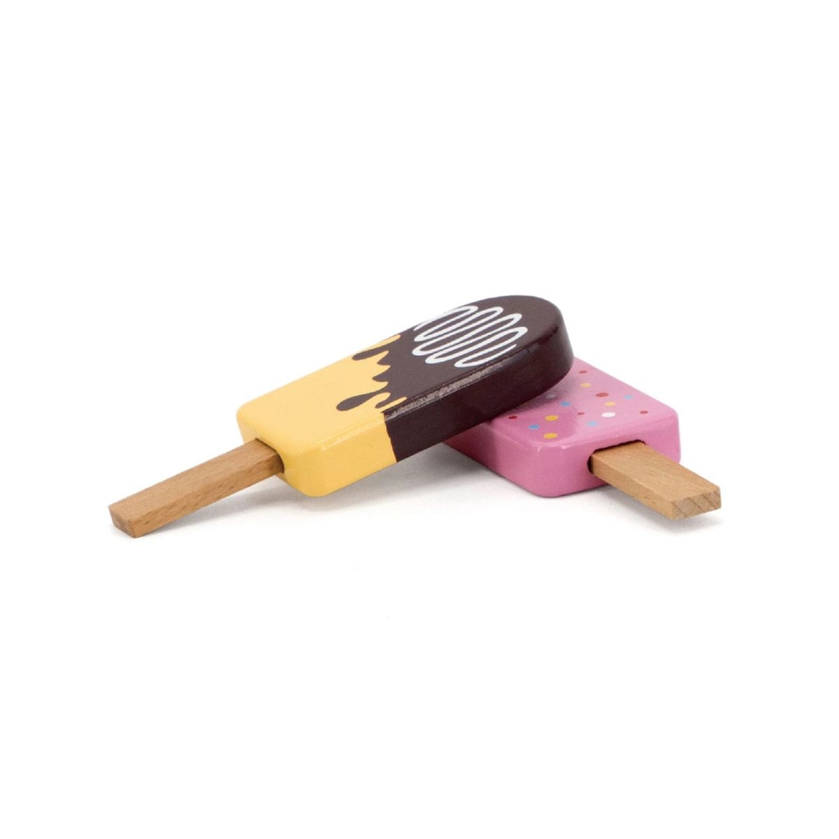 Wooden Ice Cream Play Set With Stand - 3+ 6 pieces
