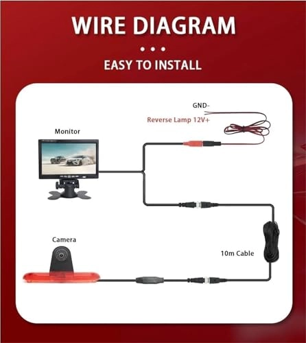 Rear View Camera Fisheye - Night vision Wired 1080P