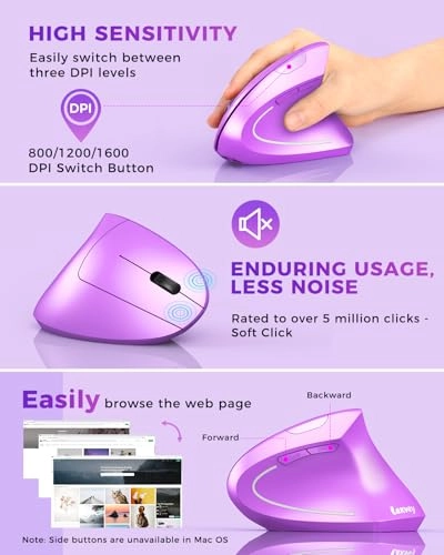 Ergonomic Vertical Mouse - Wireless