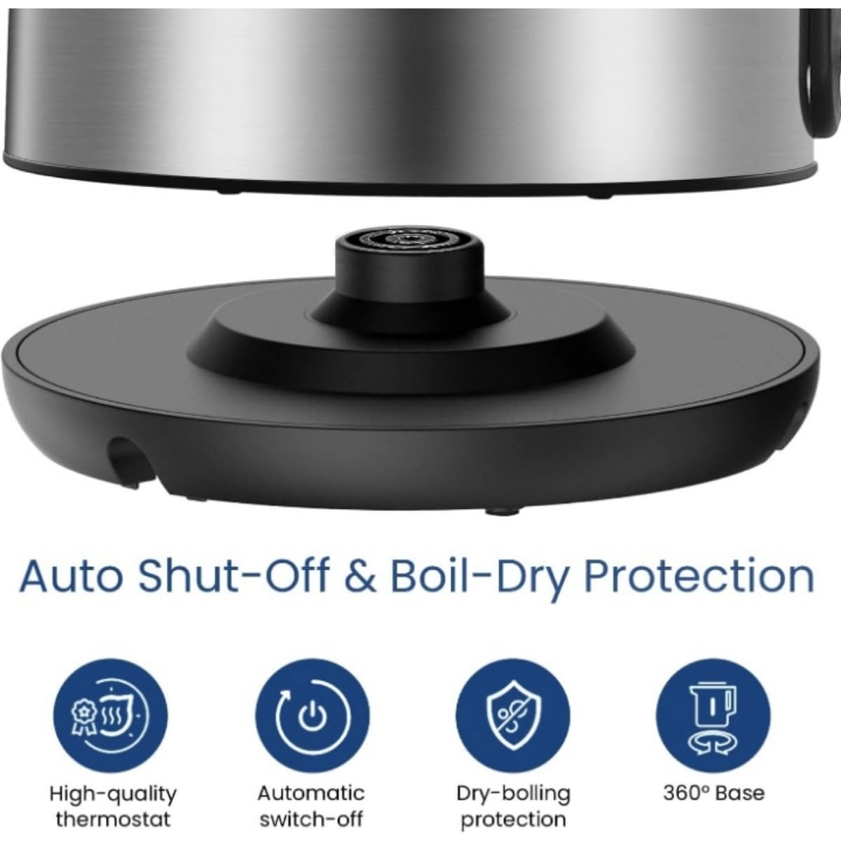 Cordless Stainless Steel Electric Kettle