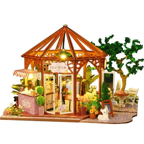 DIY Miniature Dollhouse Kit - Wooden 29 x 20.7 x 22 cm LED