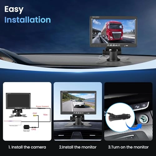 Reversing Camera - Night vision 1280*720P + 7 Inch Monitor - Wired