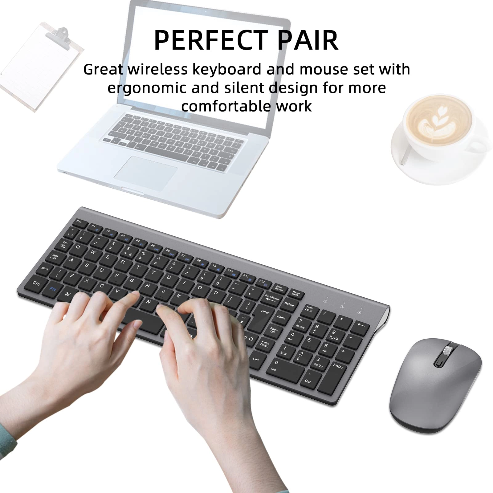 Wireless Keyboard Mouse Combo - UK Wireless