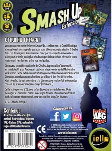 Smash Up: Makes His Cinema + Smash Up: Cthulhu + Smash Up: Holy Monsters + Decap Blumie