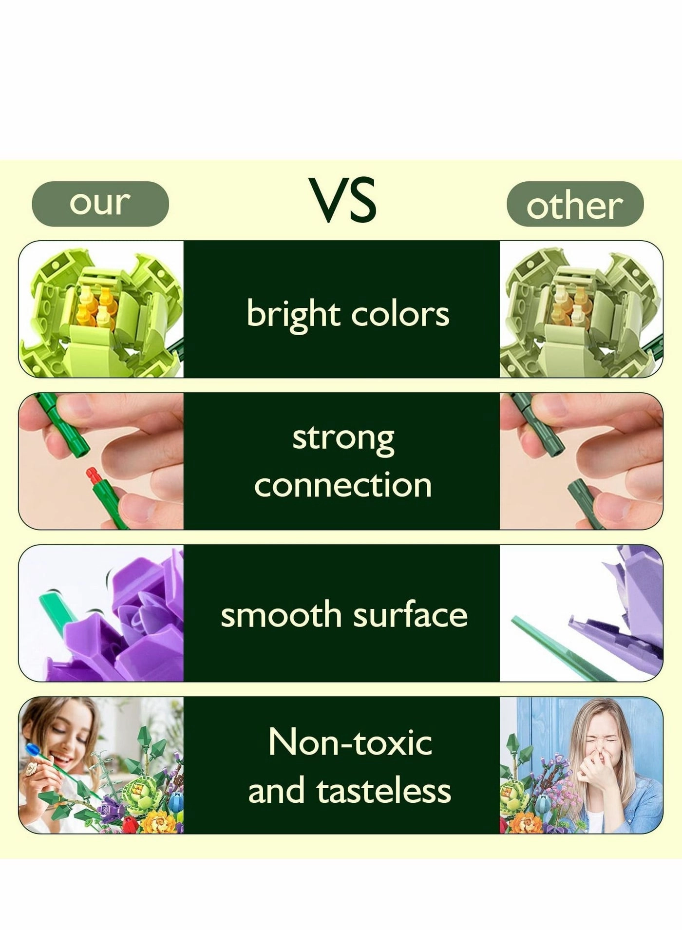 Flower Bouquet Building Kit - 999 pcs