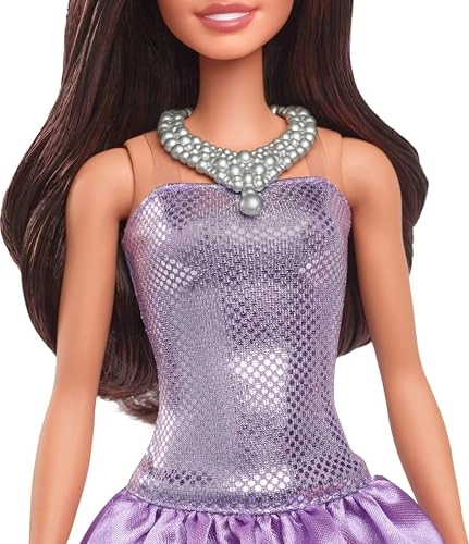 Barbie Fashionistas - 30 cm Brown Hair Purple Bubble Dress Ages 3+