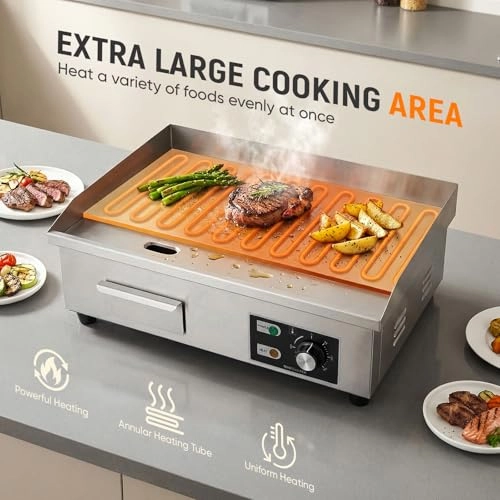 Commercial Electric Griddle - 54.5x40.5x18.5cm
