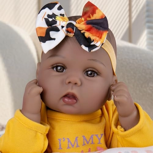 Milidool Reborn Baby Doll - 18 Inches Black Set Ages 3+