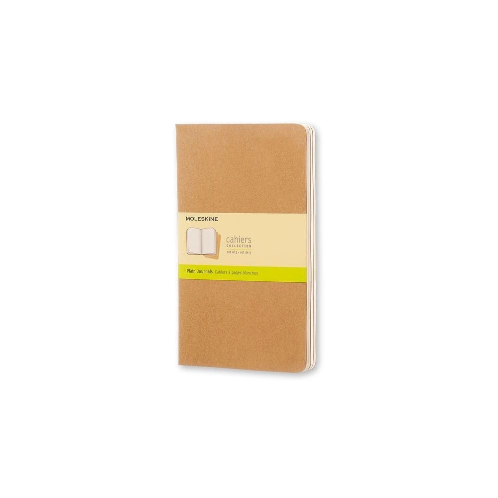 Moleskine Cahier Journals - Large Plain Kra.Brown