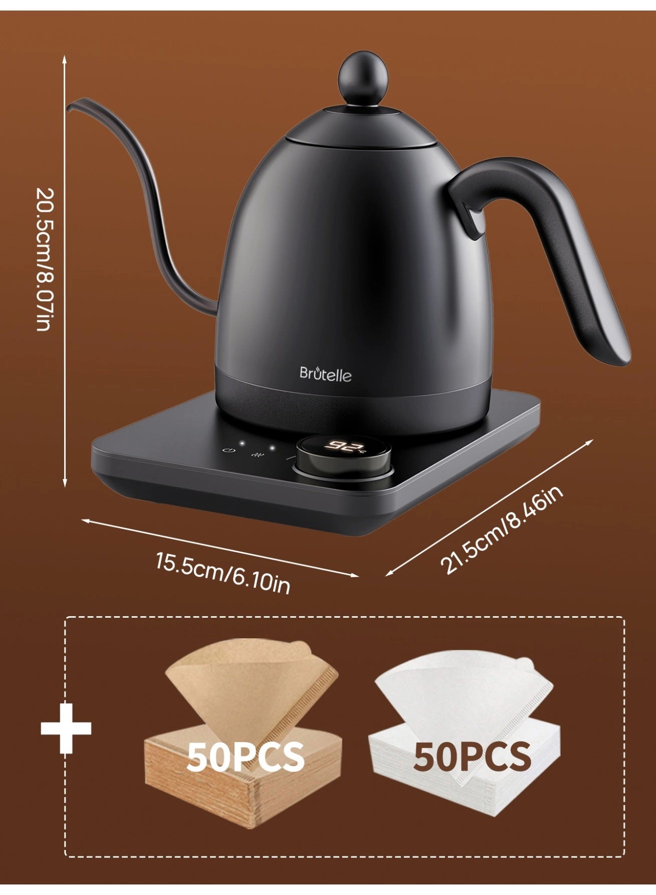 Gooseneck Temperature Control Electric Kettle