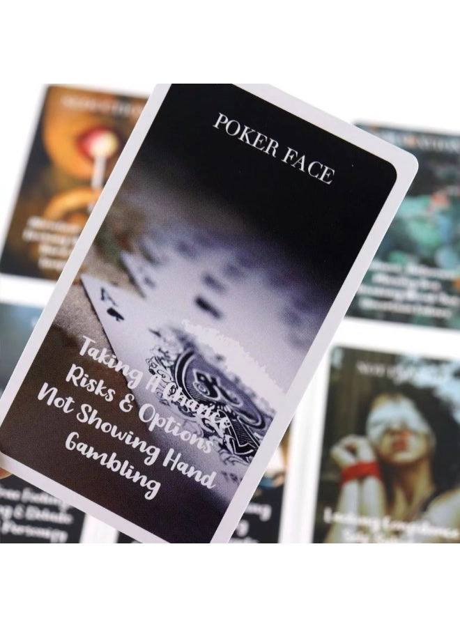 Mysterious Red Rose Divination Card Set - 53 Divination Cards English Version