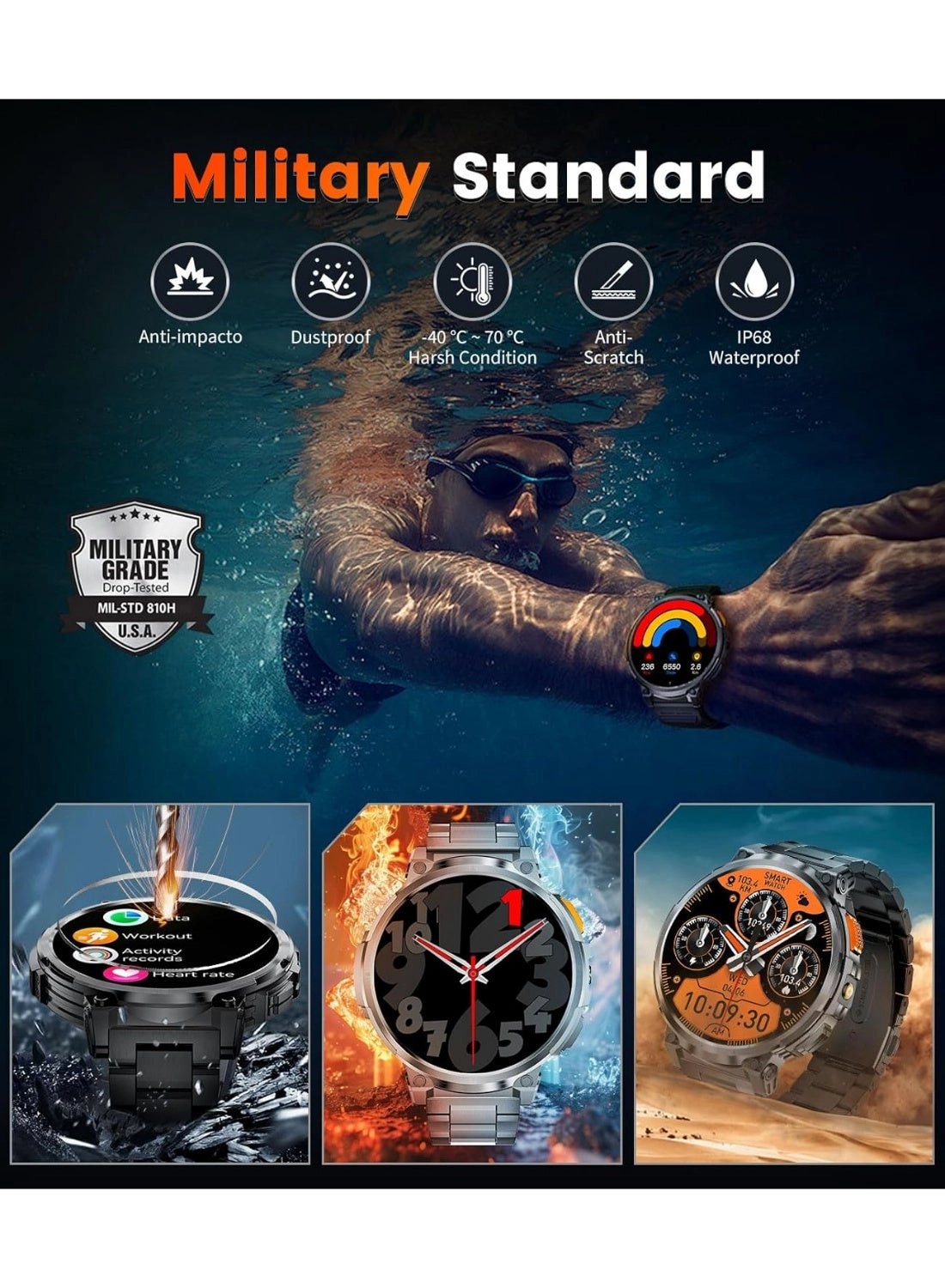 Smart Watch Zinc Alloy Vacuum Plating