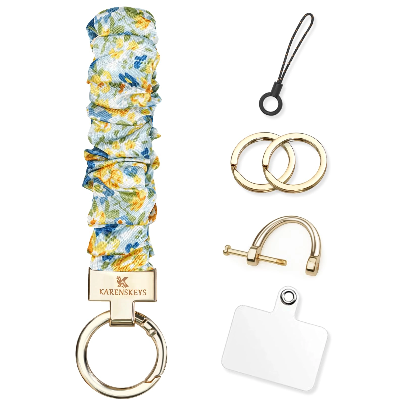 Scrunchie Keychain Wristlet - Colour