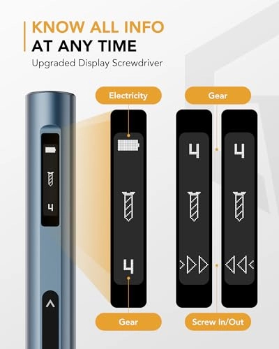 Mini Electric Screwdriver - 400RPM 5 Torque Level 48 Magnetic Bits