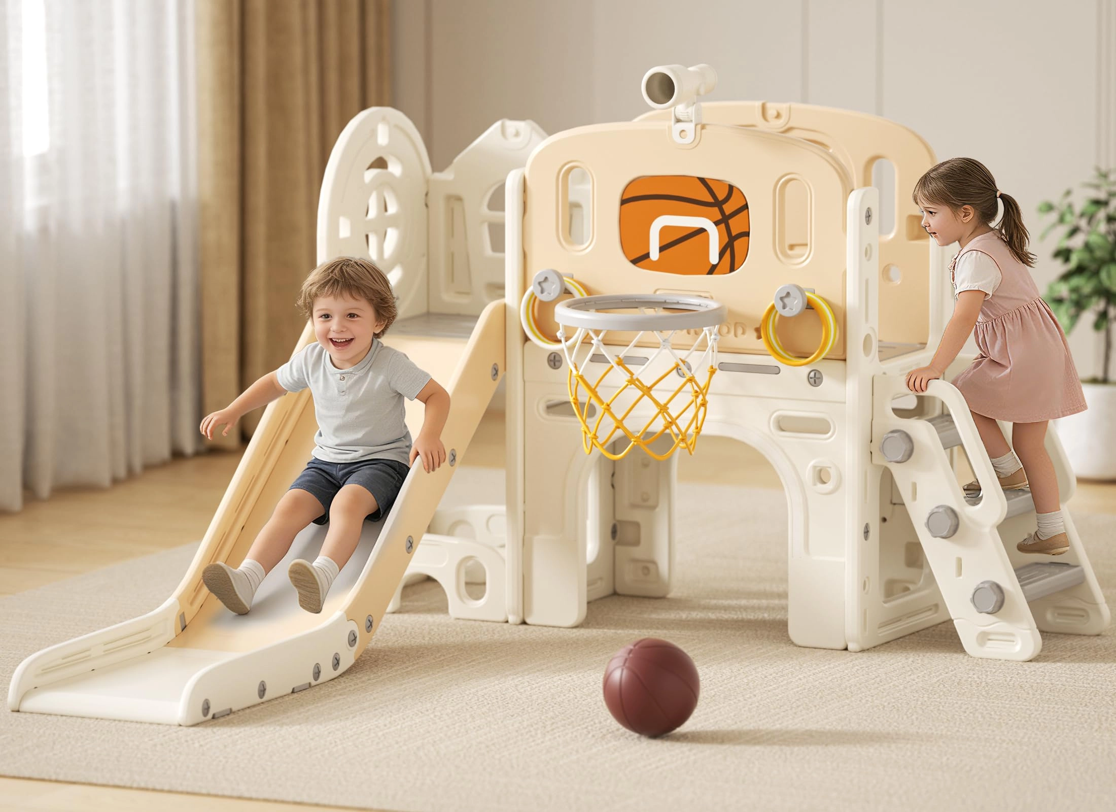 8 in 1 Toddler Slide Set - Blue Gley 60.2"L x 73.2"W x 43.7"H