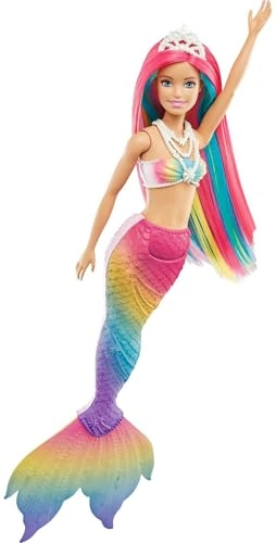 Barbie Dreamtopia Rainbow Magic Mermaid Doll - Water-Activated Color Change Ages 3+