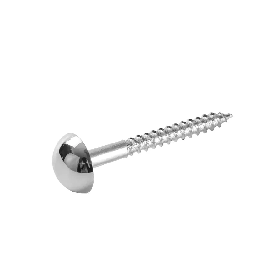 Slotted Round Mirror Screw Pack - 4.25 cm 0.4 cm