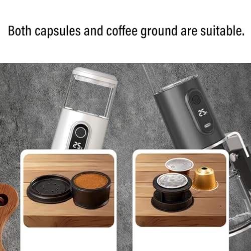 Portable Electric Espresso Machine - K capsules ground coffee