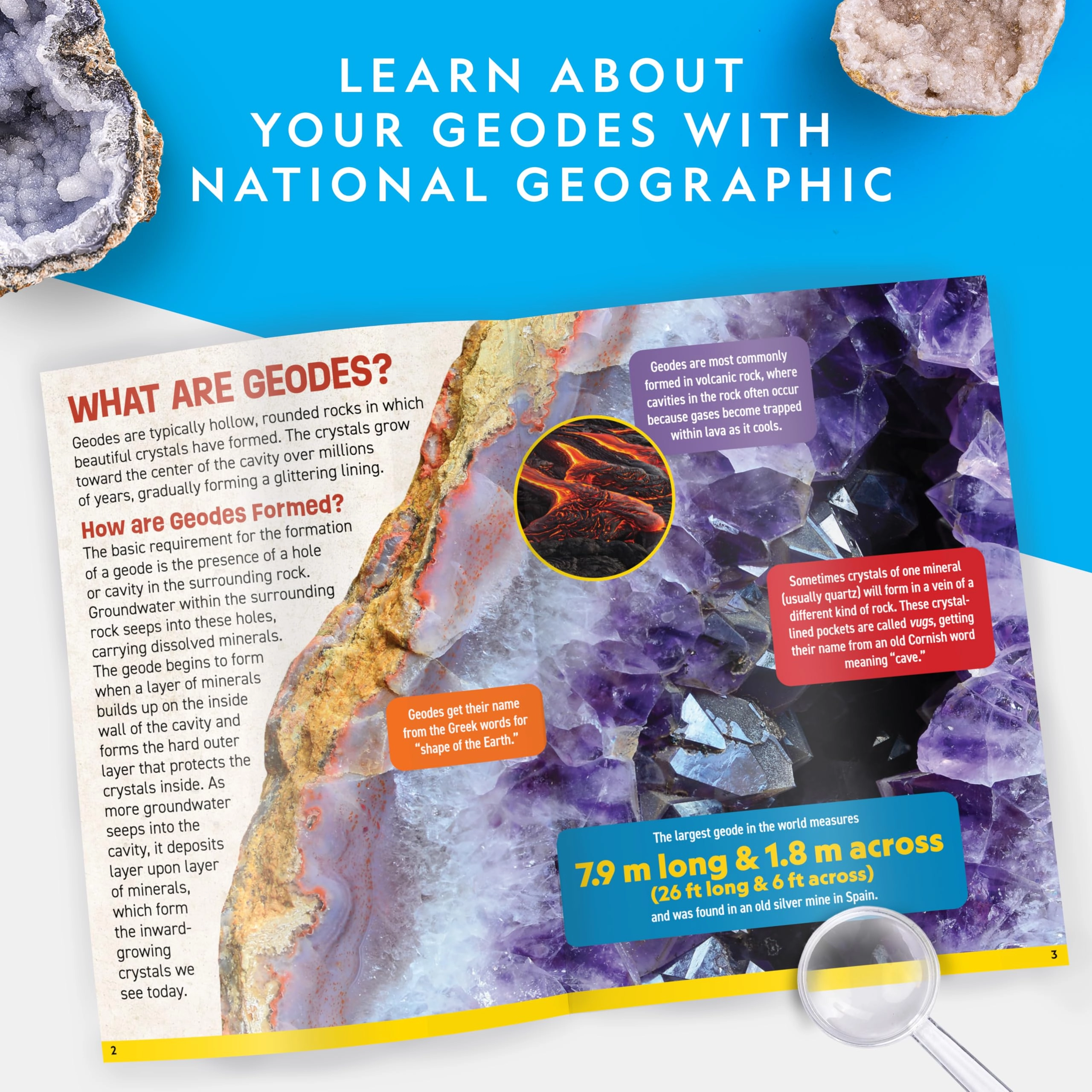 Break Open 5 Jumbo Geodes Earth Science - 8 years+ 5 pieces