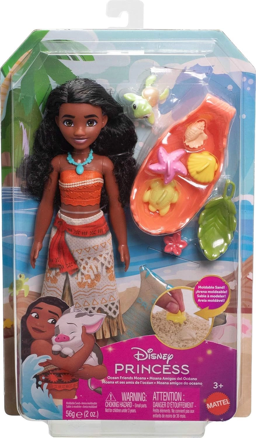 Moana Fashion Doll - Turtle Friend Moldable Sand Ages 3+
