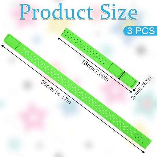 Heart Rate Monitor Band - 3 PCS Black Green Orange-Red