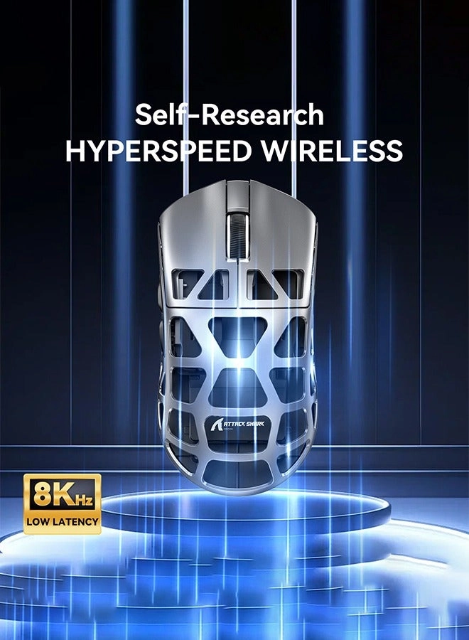 R3 Superlight 46g Magnesium Alloy Gaming Mouse - 2.4Ghz Bluetooth USB