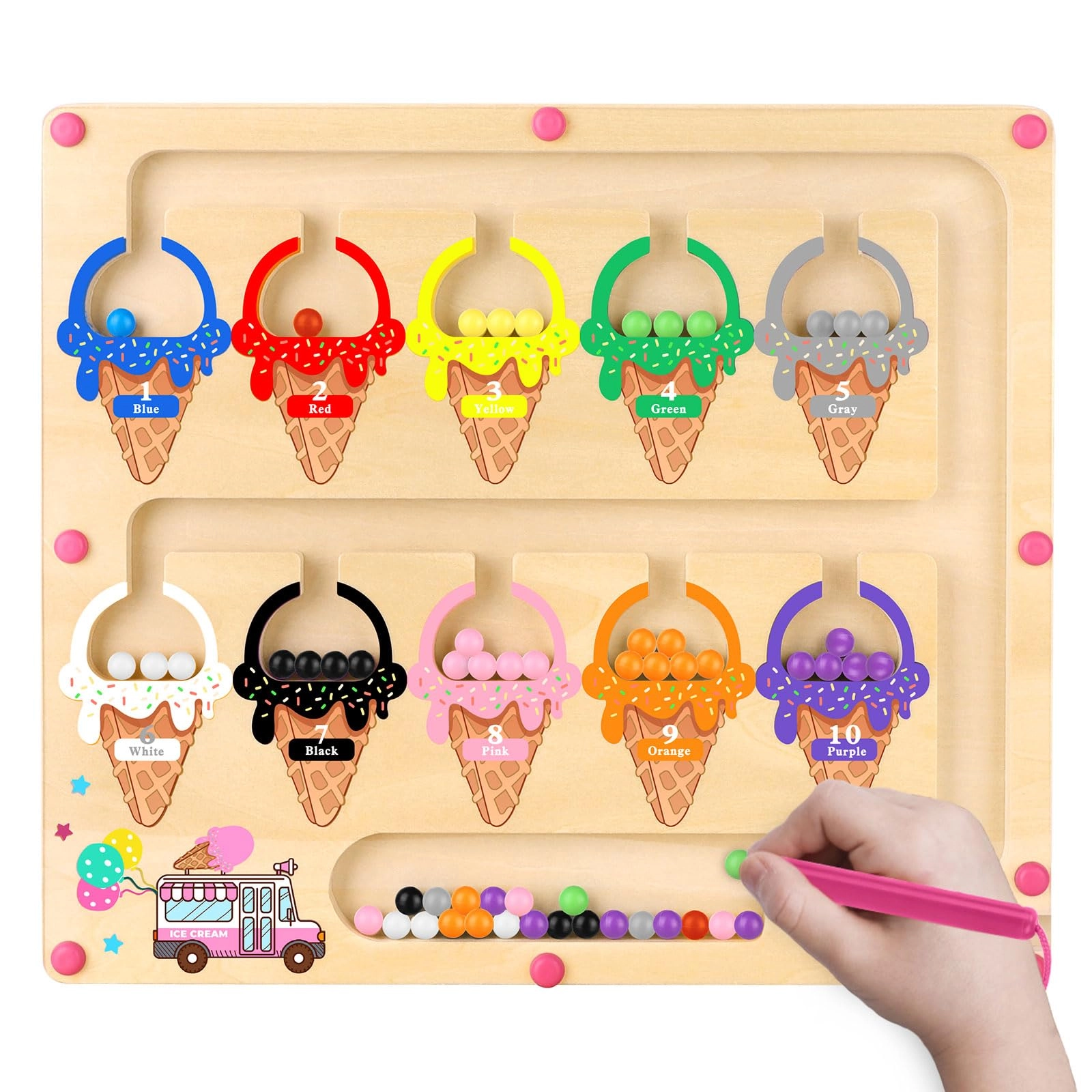 konijiwa Magnetic Color And Number Maze - 3 4 Year Old