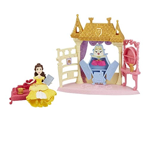 Royal Chambers Playset - Bedroom set + Belle Doll - Royal Clips skirt