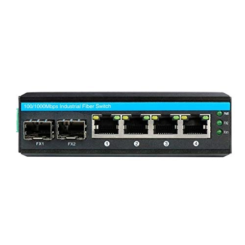 6 Port Gigabit Industrial Fiber Optic Outdoor Switch