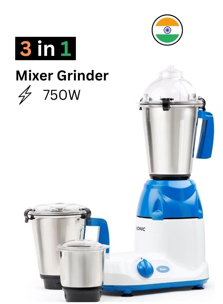 3-in-1 Mixer Grinder - 1.5 L 750 W
