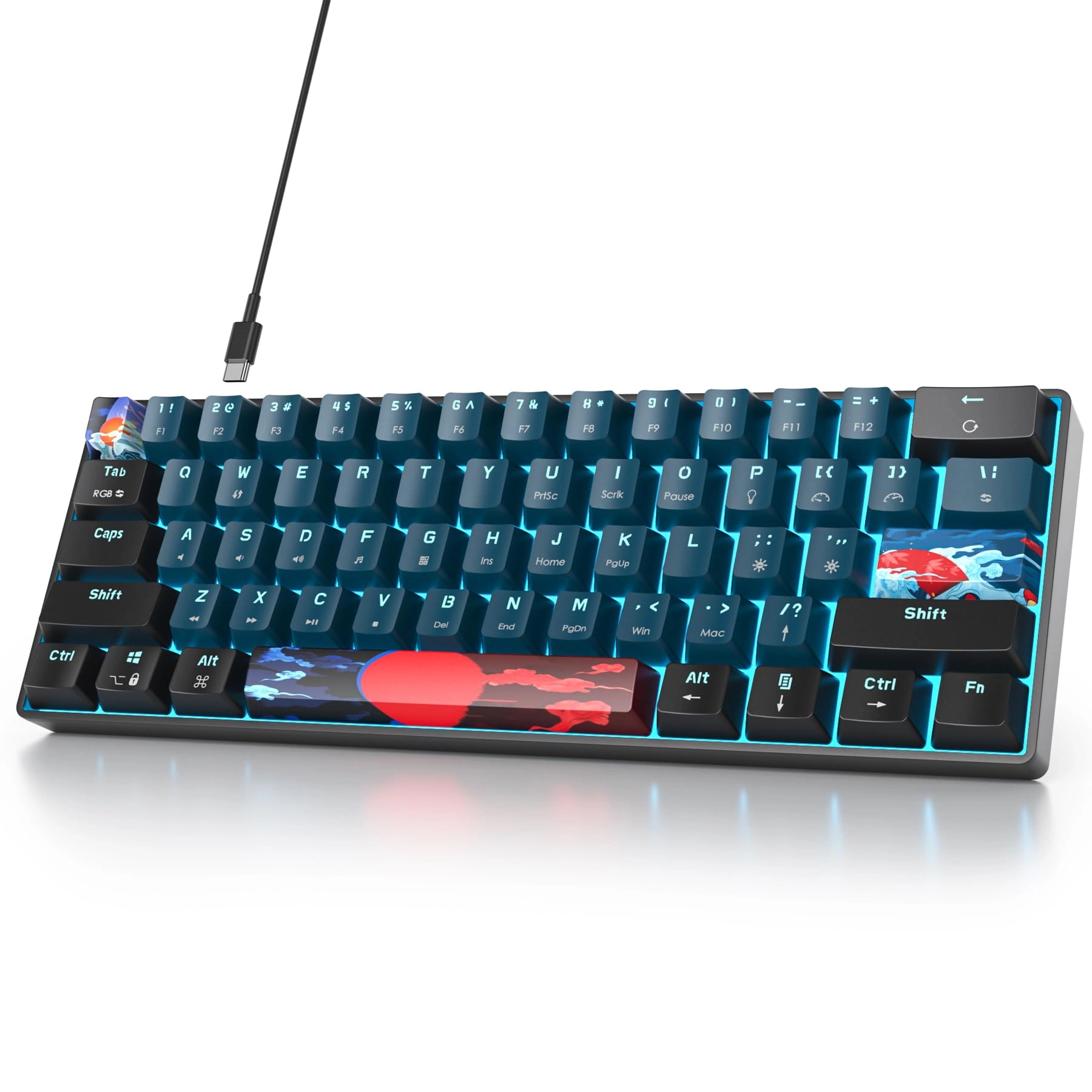 Fogruaden 60% Mechanical Keyboard - 60% Compact Design Wired