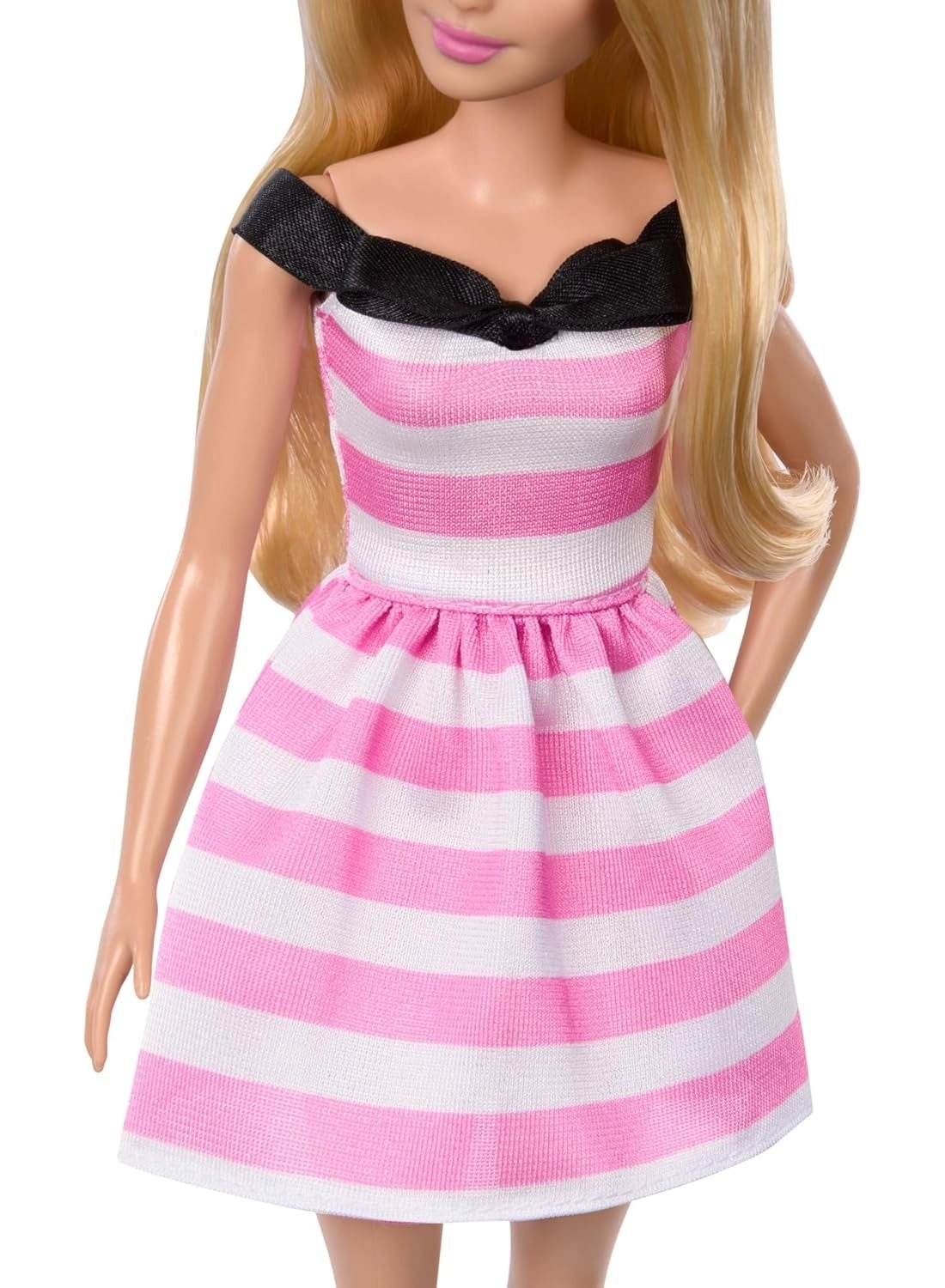 Barbie 65th Anniversary Doll - Pink and White Dress Ages 3+