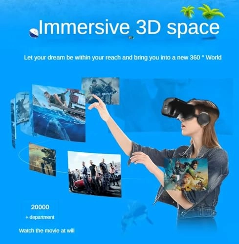 VR Headset - for iPhone 16 15 14 13 Pro Max Plus Galaxy S24 S23 S22 Remote Control