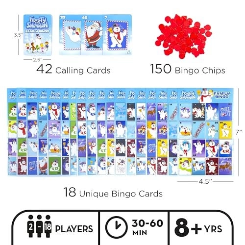 Frosty The Snowman - 18 bingo cards ages 8 and up