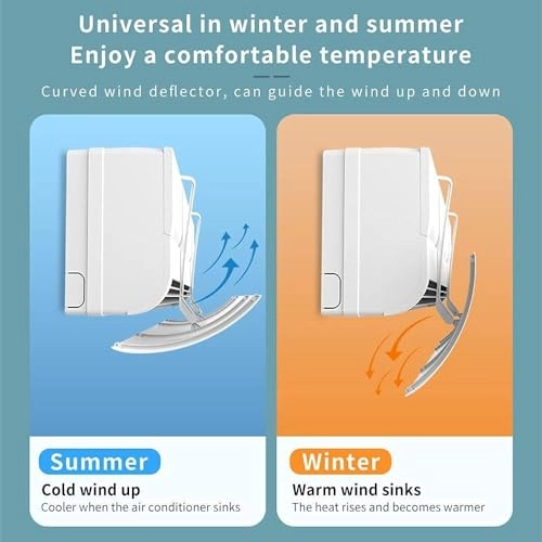 Air Conditioner Deflector - White 29.8 × 9.3 × 9.3 cm