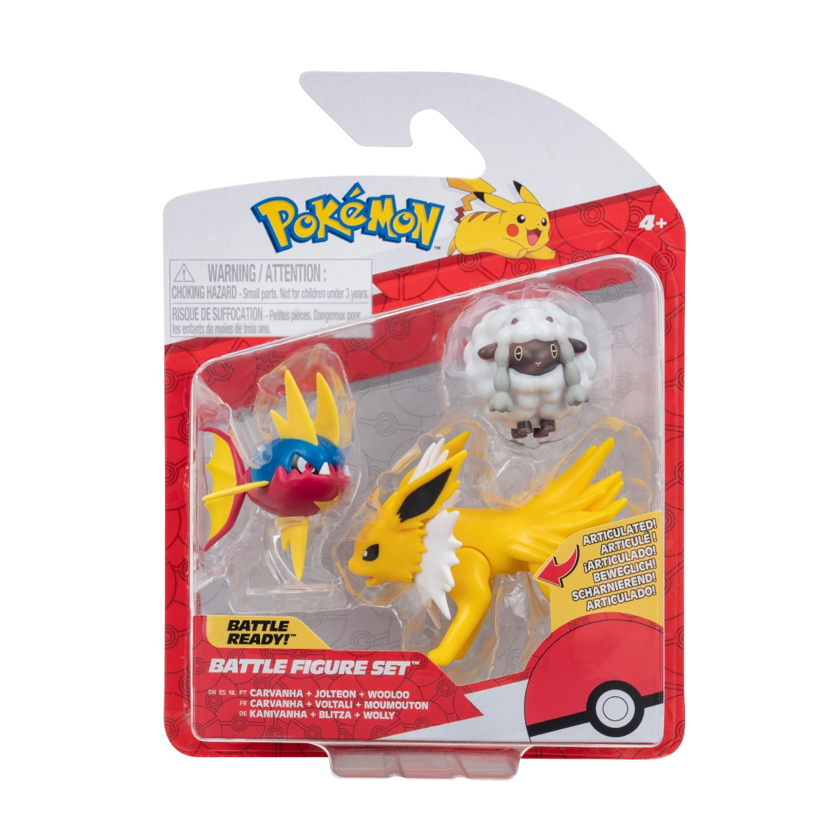 Pikachu - 2-inch + Blastoise - 4.5-inch + Charmeleon - 3-inch (ALGT-95155) 3 pcs