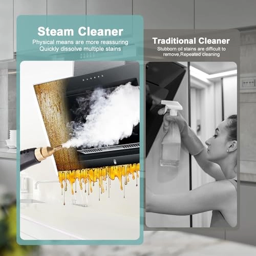 Handheld Steam Cleaner - 1500W 3 Brush Heads