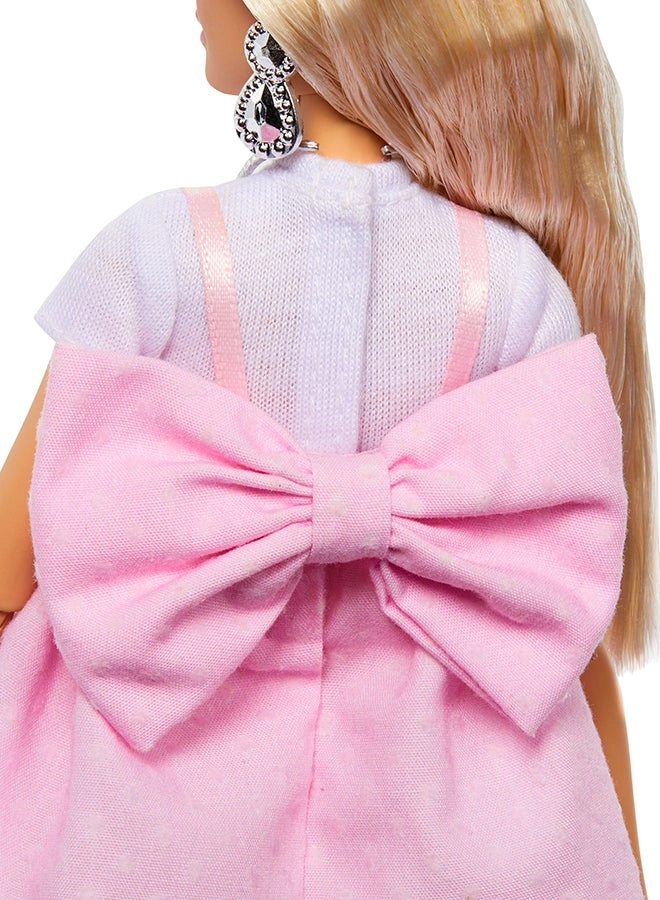 Barbie Deluxe Style Barbiecore Doll - Braided Hair Faux Fur Neck Top Ages 4+
