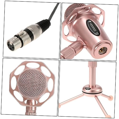 Universal Condenser Microphone - Pink USB with Stand