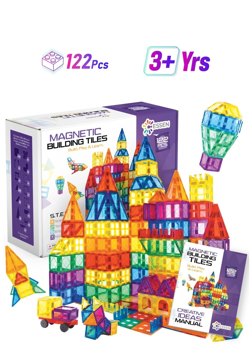 ESSEN Magnetic Tiles - 122 pcs