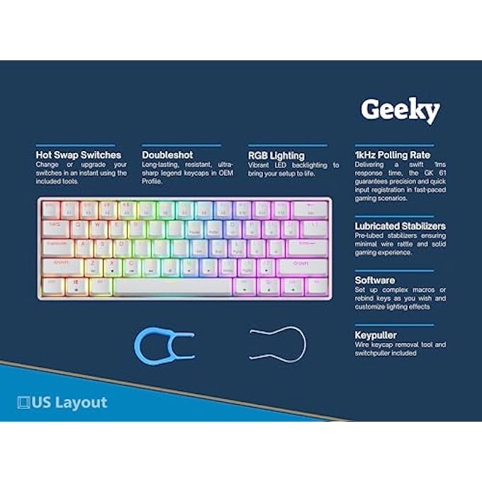 60% Gaming Keyboard - Wired