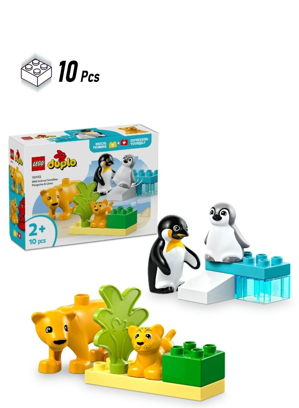 LEGO DUPLO Town Wild Animal Families: Penguins & Lions (10442) - Animals