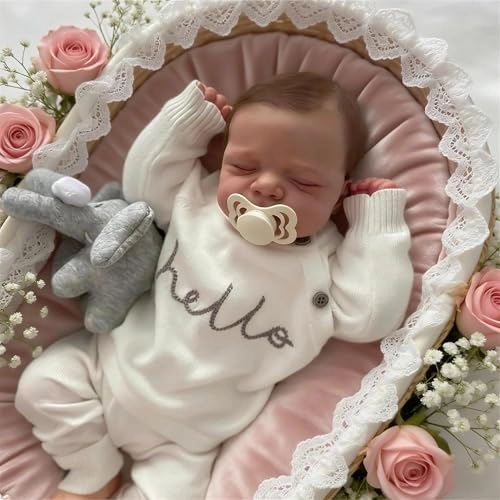 Reborn Baby Doll - 18 Inch Silicone Girl Sleeping Ages 3+