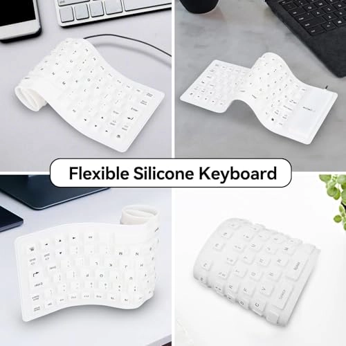 Folding Silicone Keyboard - Wired/Wireless