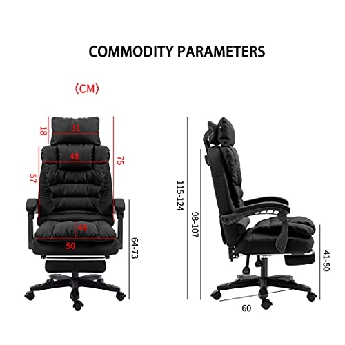 Desk Chair - PU Leather Brown High Back