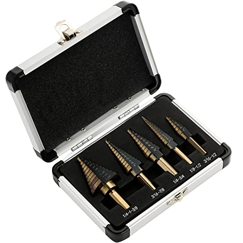 Step Drill Bits - HSS Titanium 5PCS