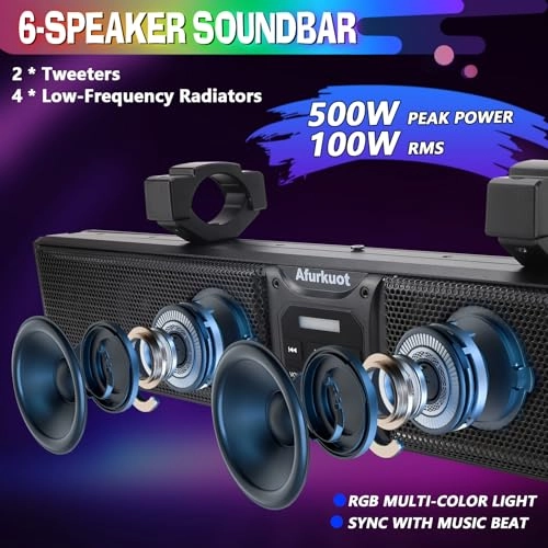 ATV Sound Bar - 500W IP65 Waterproof