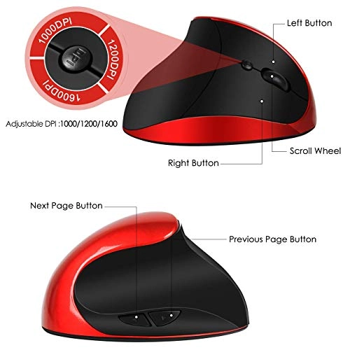 Vertical Ergonomic Mouse - USB